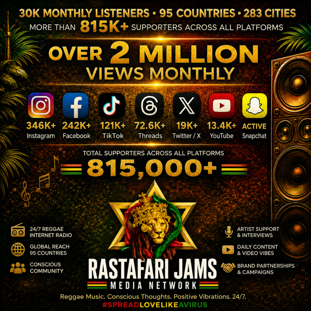 Rastafari JAMS Media Network Brand Reach 2026